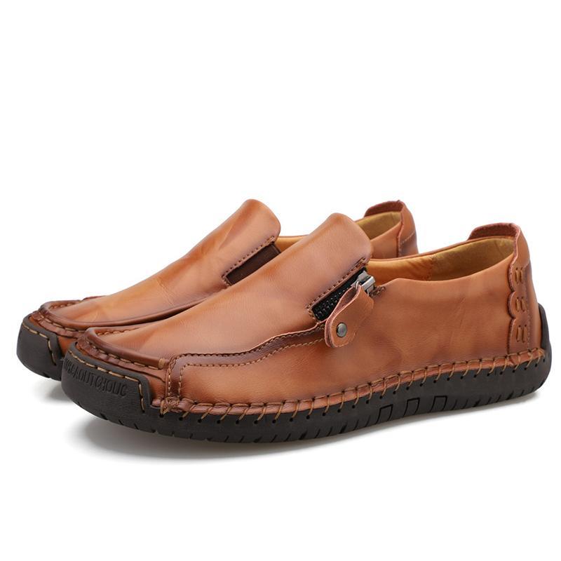 Simple neutral Wild driving shoes Europe and America Cowhide Low waist shoes Heelless shoes Square head Round head Daily shoes