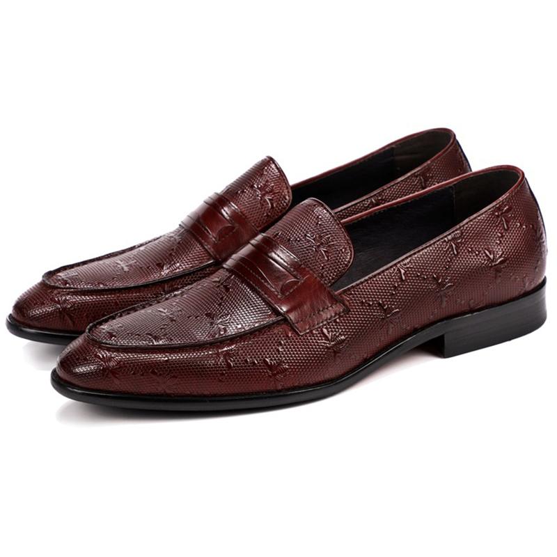 Men's Pattern Casual Leather Shoes