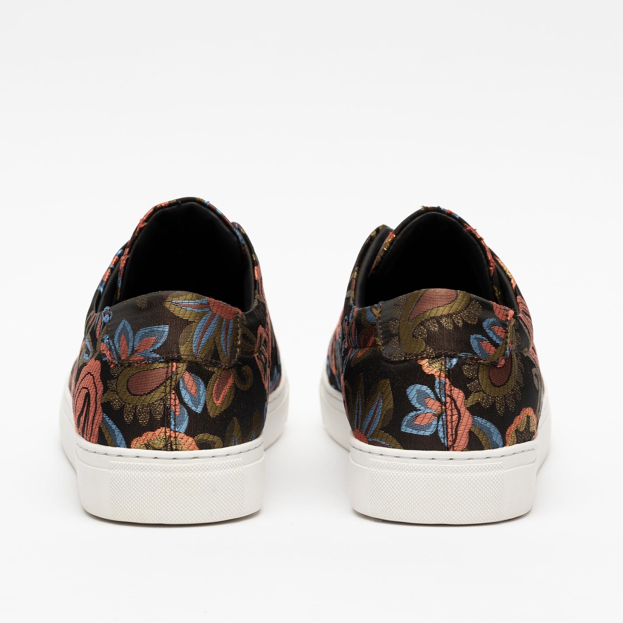 Sneaker in Pink Floral back view