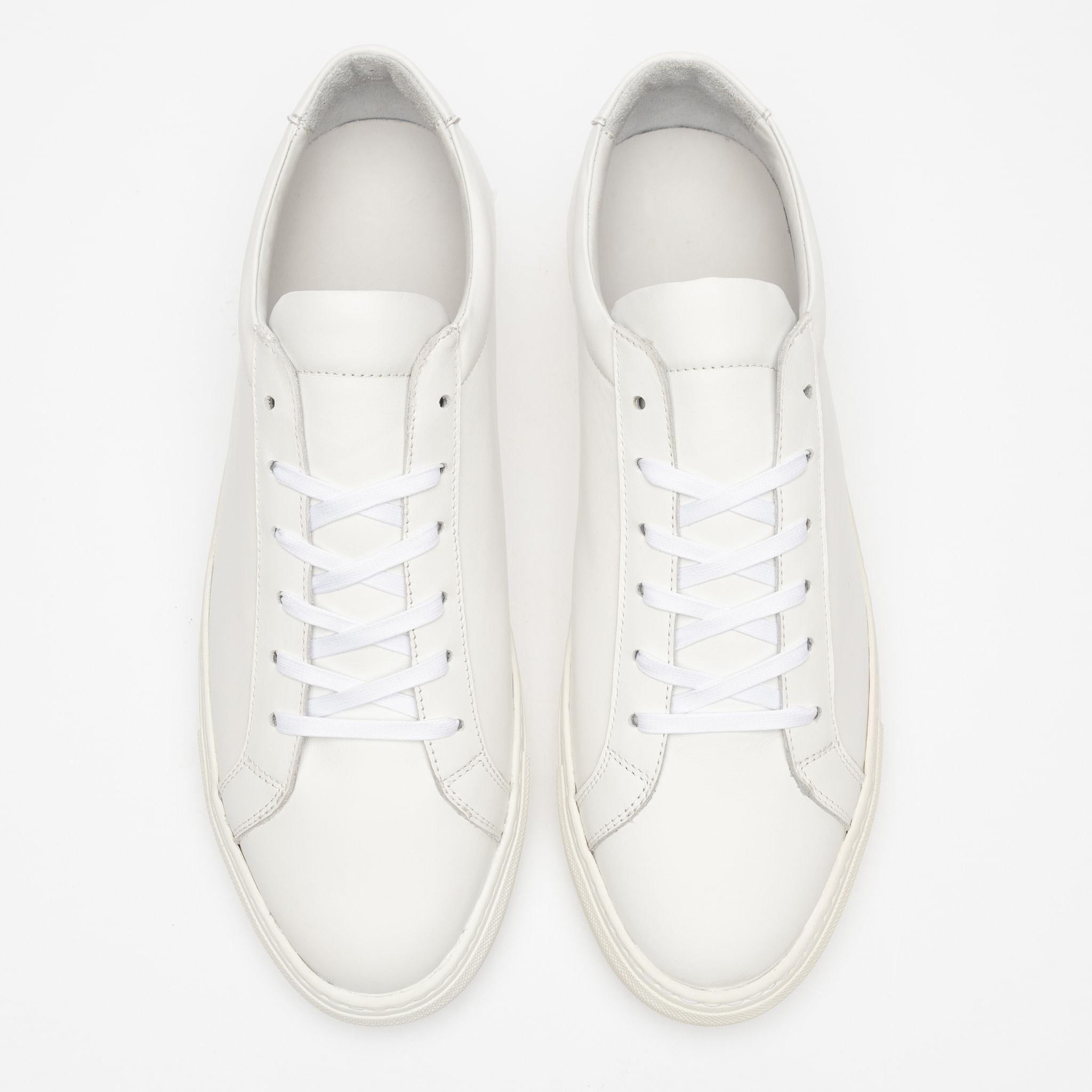 Sneaker in White top view